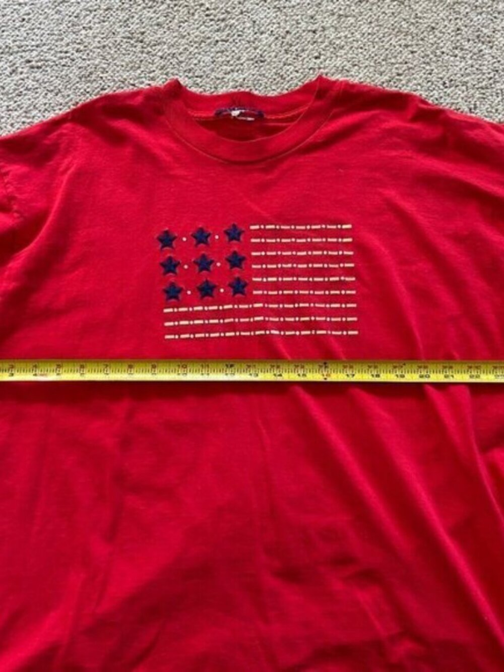 Patriotic American Flag Tee XL Red White Blue 4th of July Shirt - Picture 7 of 7